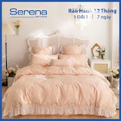 Set Drap Giường Lụa Satin 5 Món Serena Bộ Chăn Ga Gối Đệm Cao Cấp - Hệ Thống Nệm