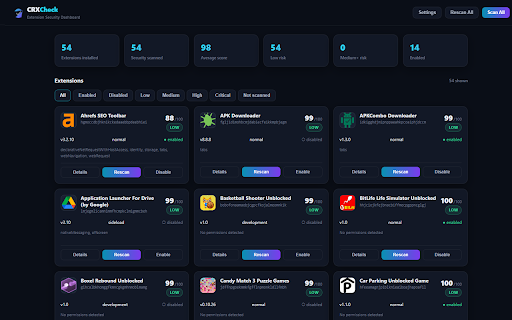 CRXCheck — Browser Extension Security screenshot 1