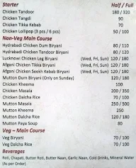 Hyderabadi Darbar menu 1