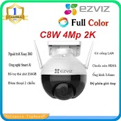 Camera Wifi Ngoài Trời Xoay 360 Ezviz C8W Siêu Nét 4Mp 2K Hd , Màu Đêm, Ai Thông Minh - Đàm Thoại 2 Chiều, Chuẩn Nén H265