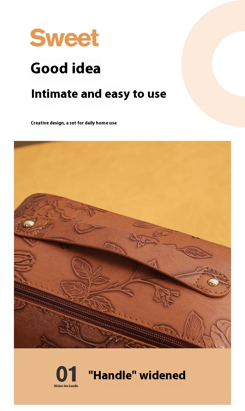 Title 11, Retro Pillow Cosmetic Bag PU Waterproof Large C...