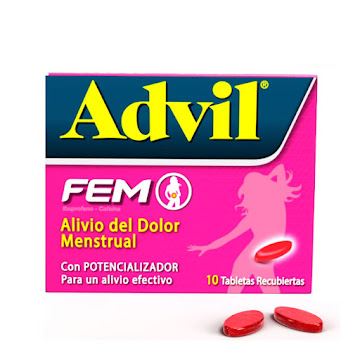 Advil Fem Ibuprofeno, Alivio de cólicos menstruales fuertes x 10 caps  