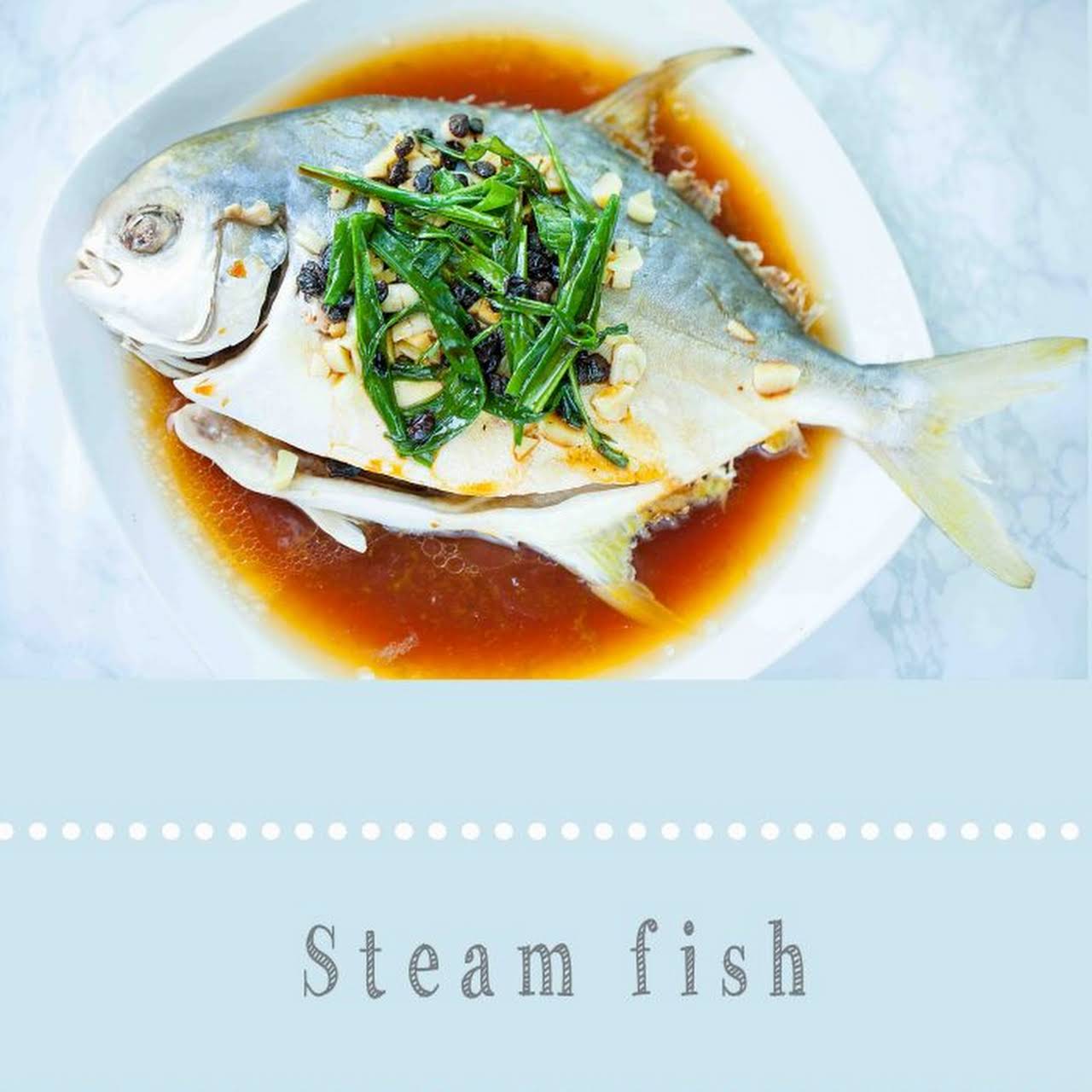 Chinese Steamed Fish with Ginger Shallot Sauce