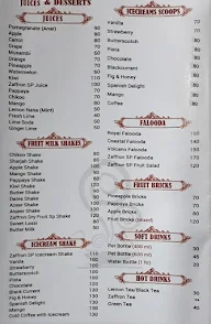 Zaffron Restaurant menu 1