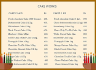 Cake Works menu 1