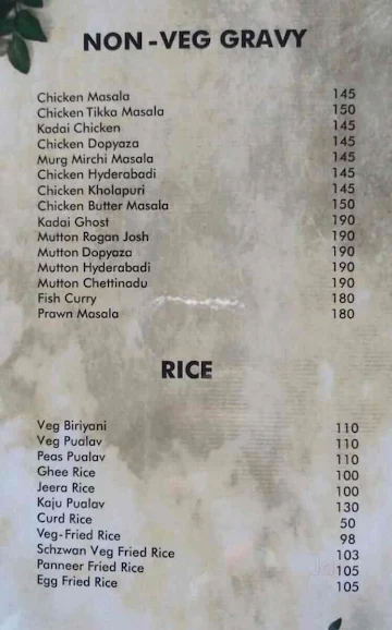 Pallavi Restaurant menu 