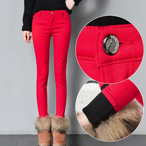 Title 18, Thick pencil denim outerwear and long plus velv...