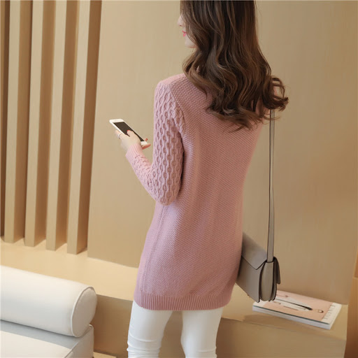 Title 12, Knitted Sweater Pullover Bottoming Sweater Twis...