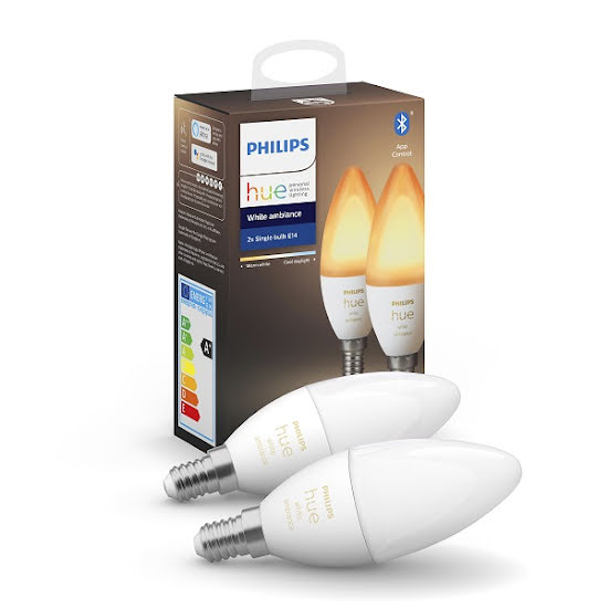 Philips Hue White Ambiance Kron B39 5,2W E14 2-pack