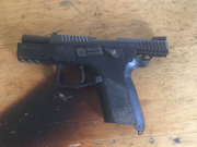 Police seized this firearm from a man they suspect of robbing bus passengers in Emahlathini on Saturday. 