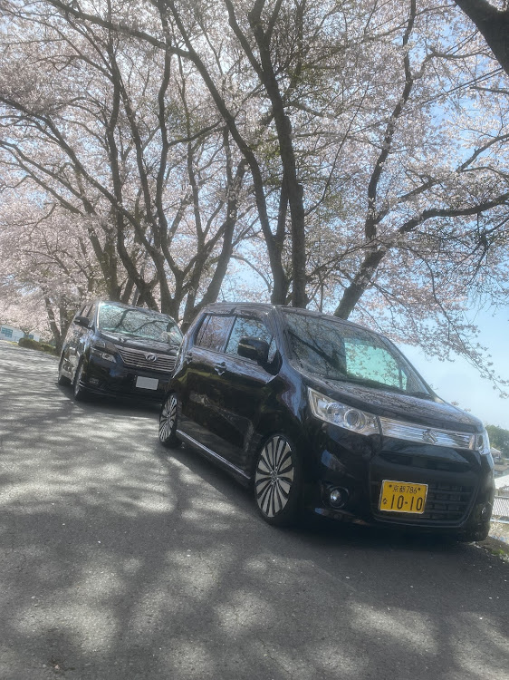 ワゴンRスティングレーの高校生オーナー・ワゴンR スティングレイ・桜とコラボ・桜と愛車に関するカスタム事例の投稿画像1枚目