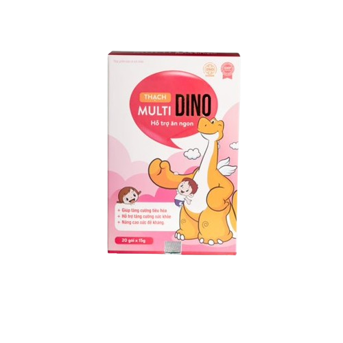 Thạch DINO KIDS Hỗ trợ ăn ngon cho bé BIẾNG ĂN tăng cường tiêu hóa Litaha Pharma 20 gói/Hộp 300g_LITAHA