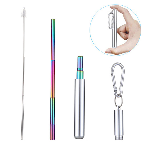Title 3, Telescopic colorful stainless steel straw Enjoy...