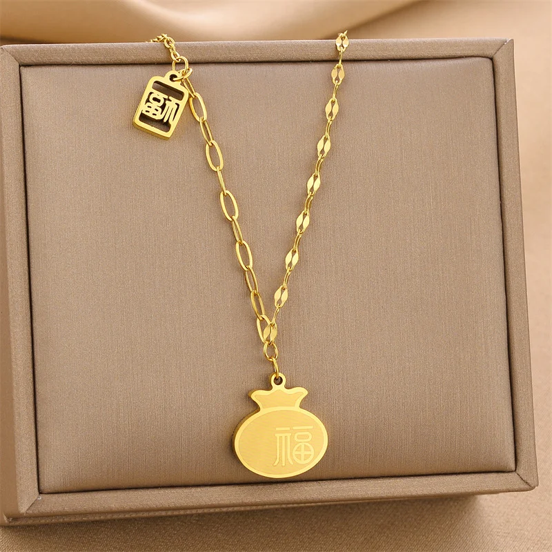 Titanium stalen ketting dames mode persoonlijkheid. Duurzame en stijlvolle ketting, perfect voor dagelijks gebruik en een trendy look.