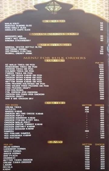 Delhi Zaika menu 