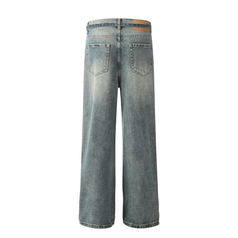 Jeans blancos de hombre con cinturón y cordones Estilo moderno, ajuste perfecto, ideales para un look casual elegante, comodidad y tendencia.