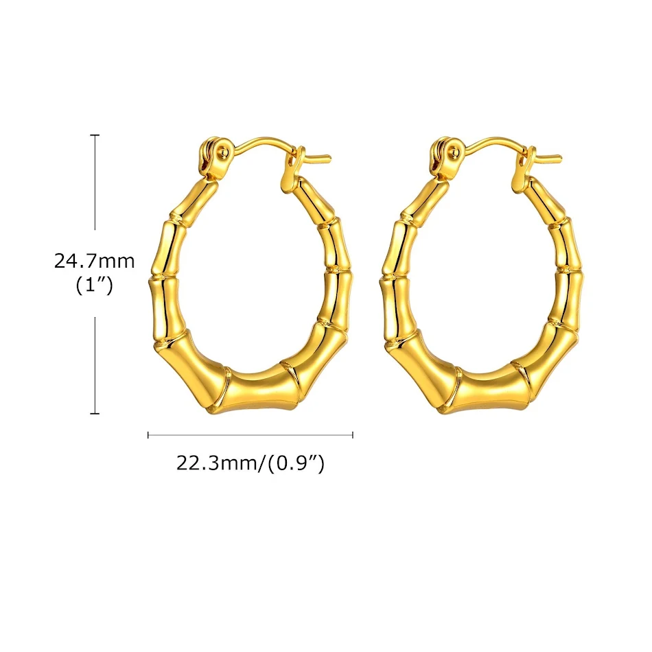 Boucles d'oreilles en bambou design spécial et assorties à tout. Affirmez votre personnalité et votre style unique avec ces bijoux tendance.