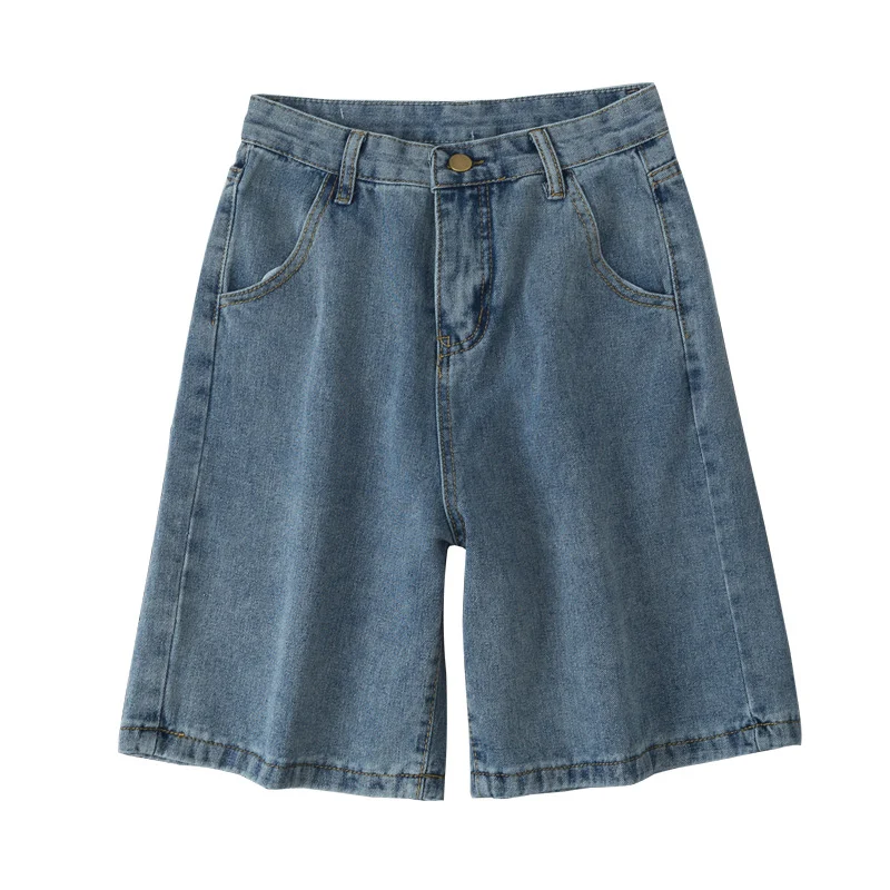 Dames losse jeans met hoge taille, slankmakend, rechte wijde pijpen. Comfortabele en flatterende jeans voor een stijlvolle look.