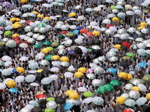 Muslim pilgrims leave after they finished their prayers at Namira Mosque in Arafat during the annual Hajj pilgrimage, outside the holy city of Mecca, Saudi Arabia on September 11 /REUTERS