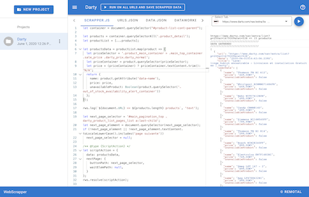 WebScrapper for developers - Free - Remotal Preview image 0