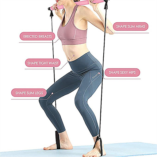 Title 4, Stretching Pilates Stick Yoga Home Workout Mult...