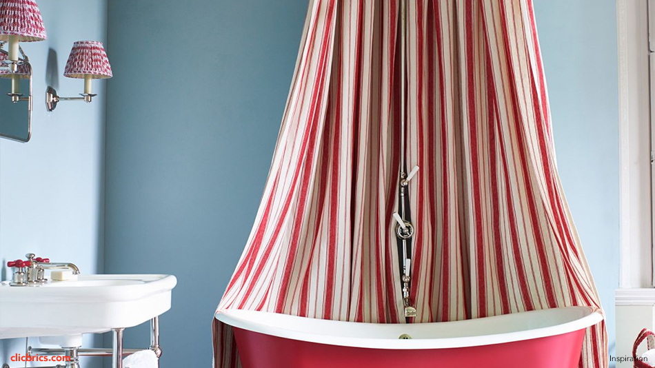 Colourful Curtains To Make Your Bathroom Bright And Beautiful