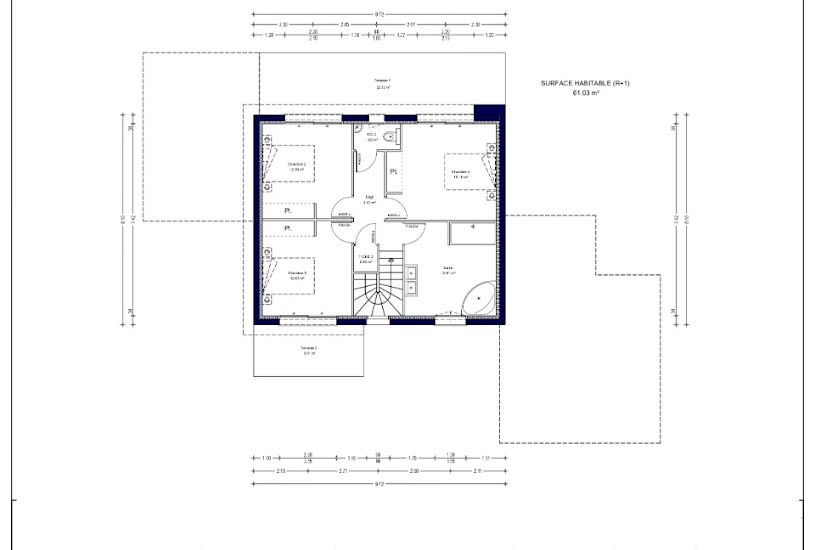  Vente Terrain + Maison - Terrain : 1 650m² - Maison : 153m² à Saint-Just-le-Martel (87590) 