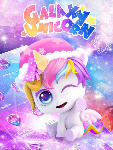 3D Galaxy Unicorn Shiny Glitter Theme - Phiên Bản Mới Nhất Cho Android -  Tải Xuống Apk