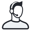 person with headset