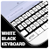 Black & White Keyboard Theme with Emoji, GIF, Font icon