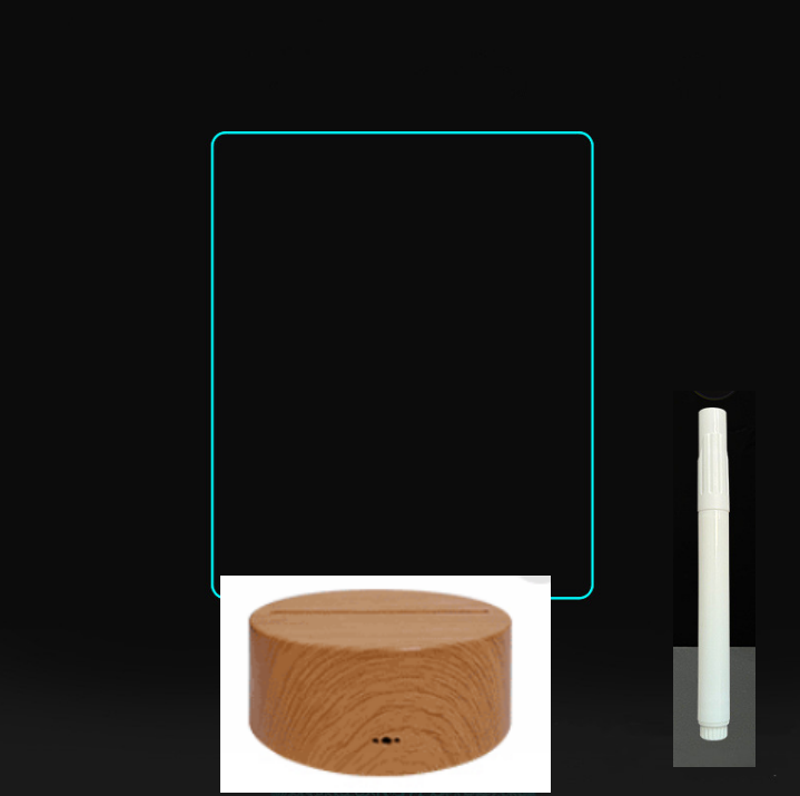 Lavagna acrilica 3D con luce LED per messaggi scritti a mano. Crea appunti luminosi e personalizzati, perfetta per casa, ufficio o regalo.