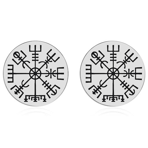 Title 6, Vikings Series Wolf Head Character Ear Studs. S...