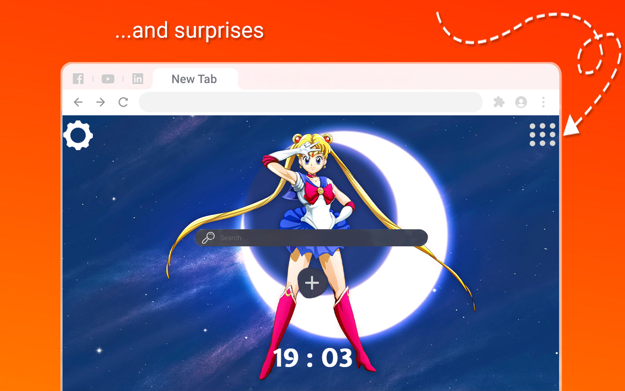 Pretty Soldier Sailor Moon Wallpapers New Tab Preview image 12