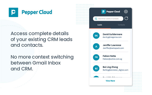 Pepper Cloud CRM Chrome Extension Preview image 5