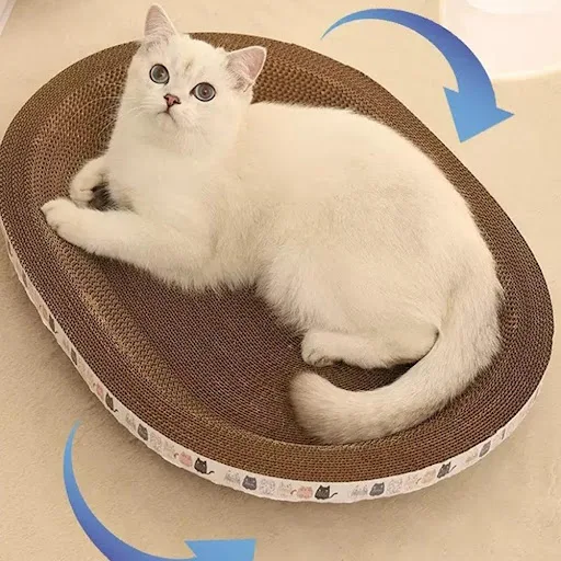 Cat Scratching Board Nest Cat Scrapers Round Oval Grinding Claw Toys For Cats Wear-Resistant Cat Bed Nest Cat Accessorie