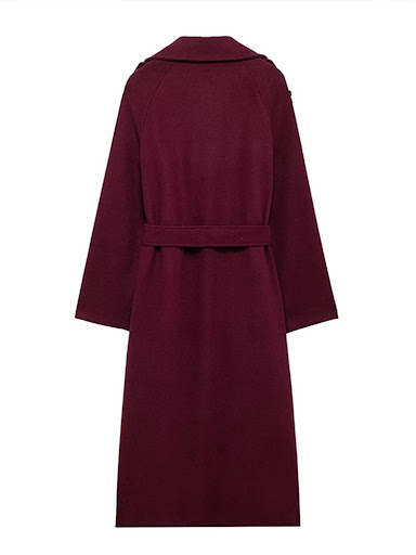 Title 15, Dames wollen trenchcoat met veters Lange winter...