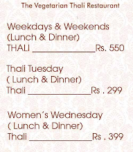 Rajdhani menu 1