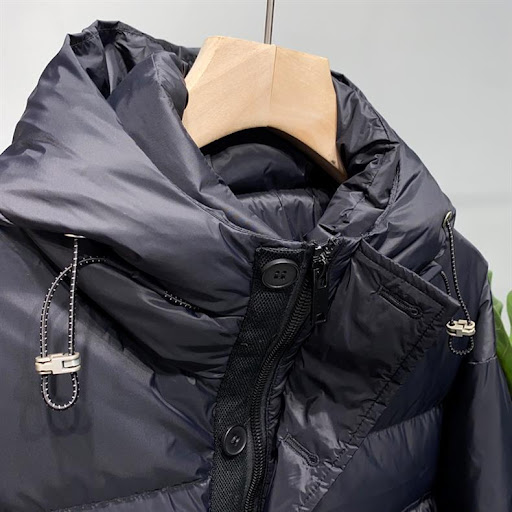 Title 5, Manteau en Coton Épais Couleur Unie Veste Décon...