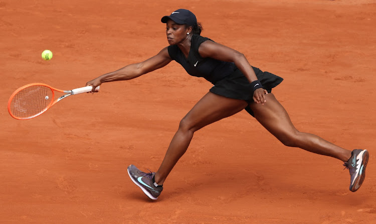 Sloane Stephens at Roland Garros on June 03, 2021 in Paris, France.