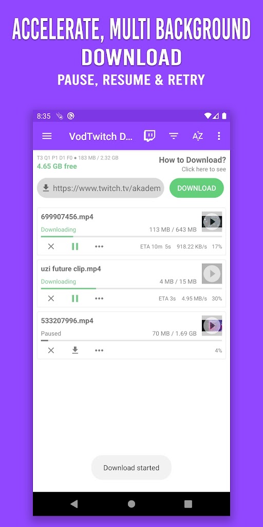 Twitchビデオのダウンロード アンドロイド用 Apk ダウンロード