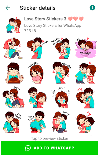 Screenshot Love Story Stickers