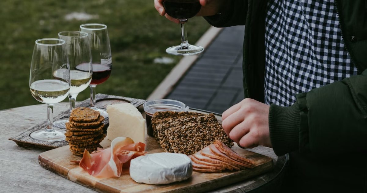 cheese board wine