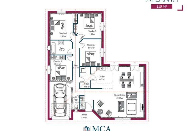  Vente Terrain + Maison - Terrain : 550m² - Maison : 119m² à La Lande-de-Fronsac (33240) 