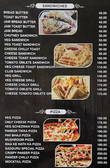 Hotel Sadguru menu 