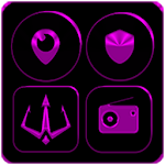 Cover Image of Tải xuống Black and Purple Icon Pack v4.5 Free 4.5 APK