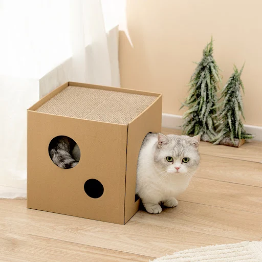 Cat Cardboard Box Cat House Cat Scraper Sharpening Claw Cardboard Kitten Play cat scratch board Cat Scratch Toy For Cats