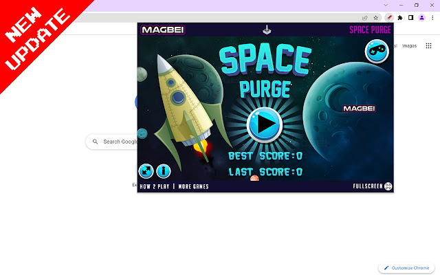 Space Purge Game - Runs Offline chrome extension