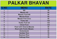 Palkar Bhavan menu 1