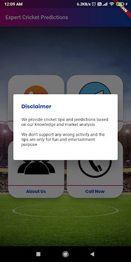 Screenshot Expert Cricket Predictions