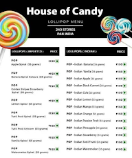 House of Candy menu 2